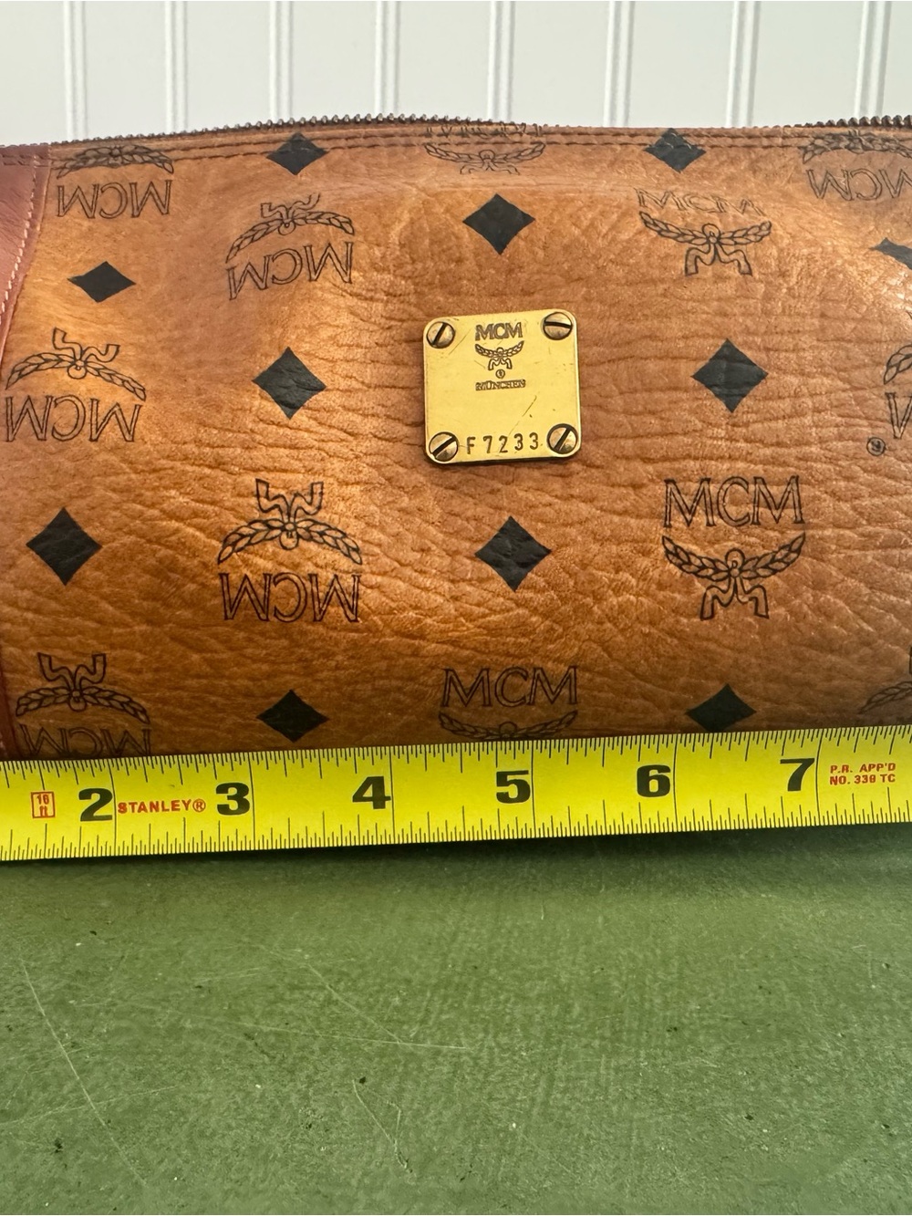 MCM Visetos X-Body Small Barrel Bag in Cognac Leather *Italy* - Picture 11 of 13
